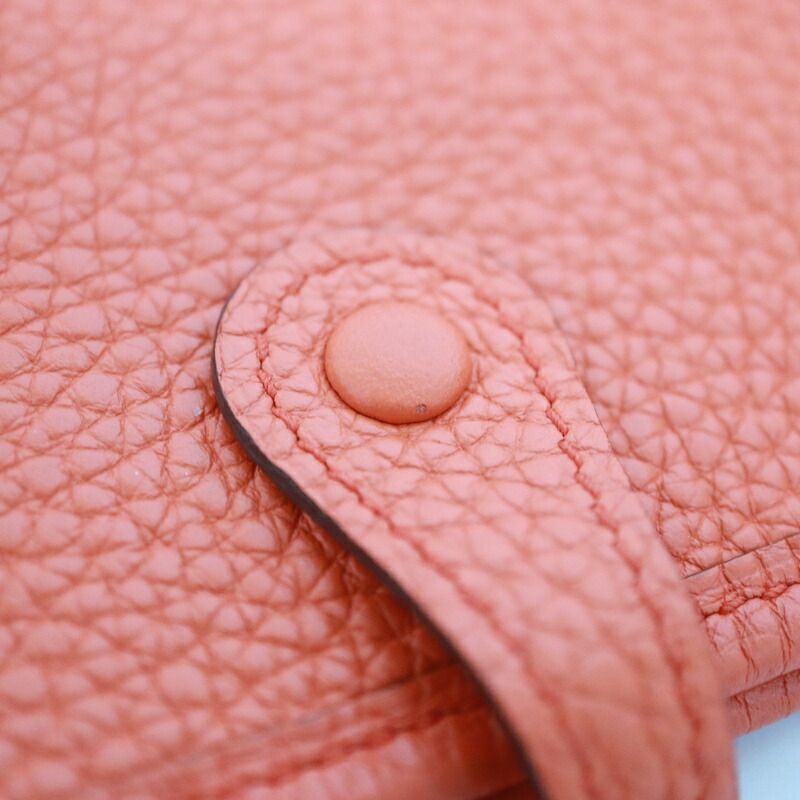Hermes Evelynemazon Taurillon Clemence Orange Poppy Silver Handbag — view 4