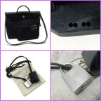 Hermes Messenger Herbag 39 Toile Military Vache Hunter Black Carved — view 7