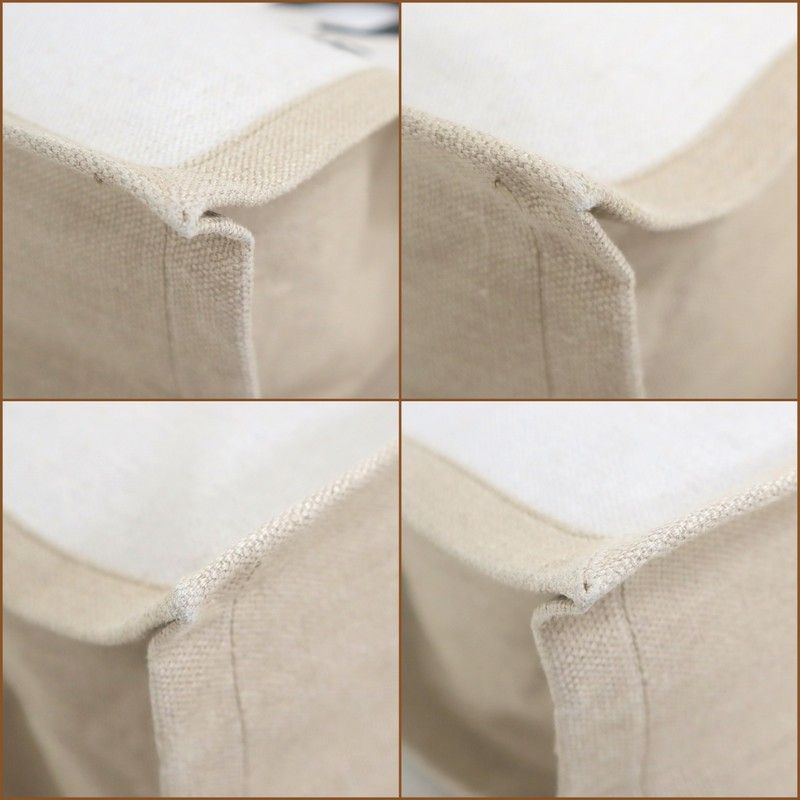 Saint Laurent Rivego Chute Bag Canvas Leather Beige Off White Off-white X Black — view 8