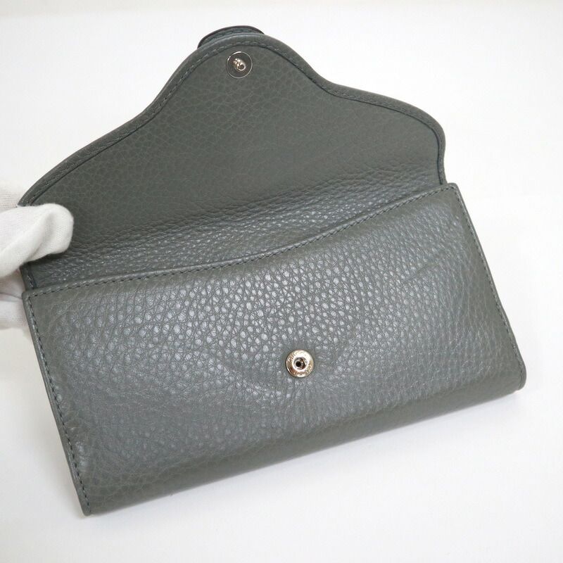 Gucci Horsebit Hook Wallet Leather Moss Gray Silver — view 5