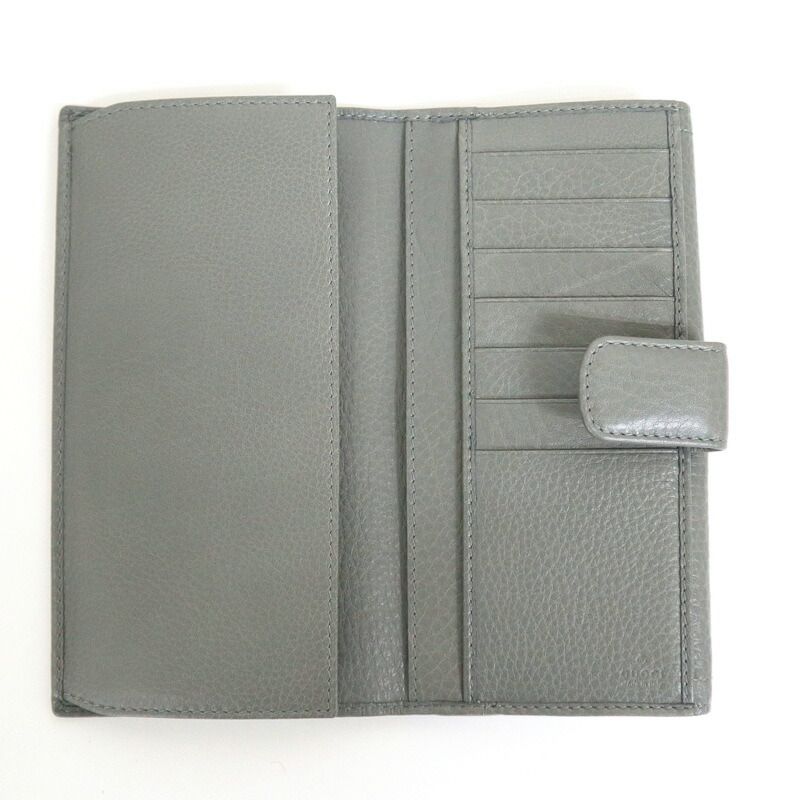 Gucci Horsebit Hook Wallet Leather Moss Gray Silver — view 6