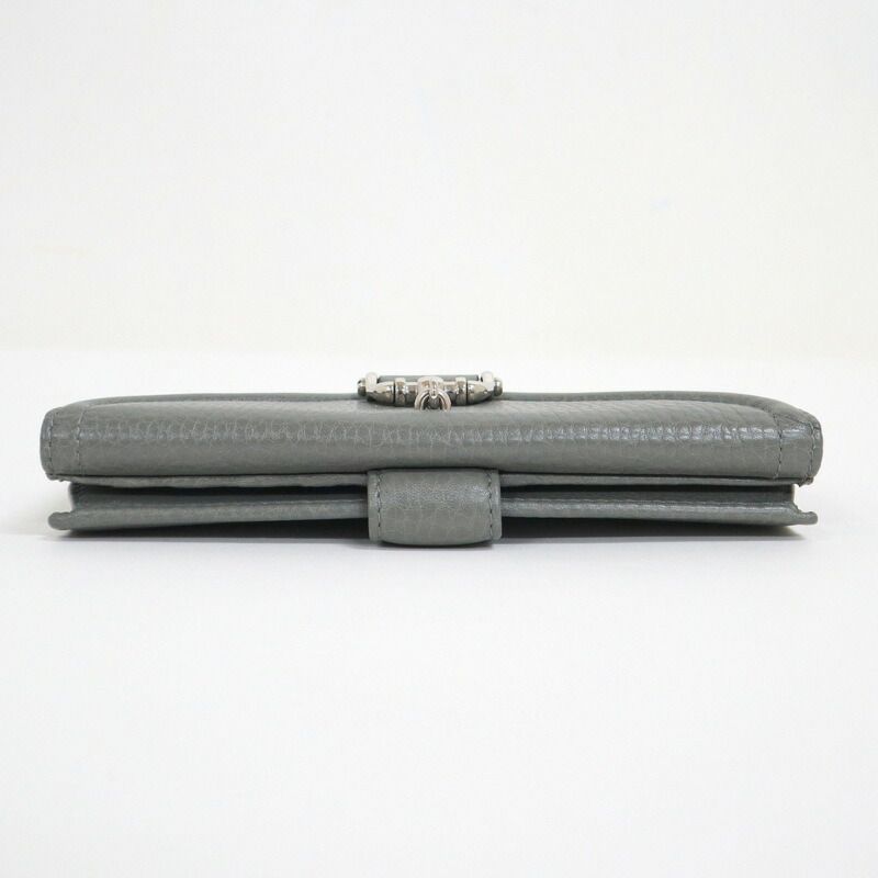 Gucci Horsebit Hook Wallet Leather Moss Gray Silver — view 3