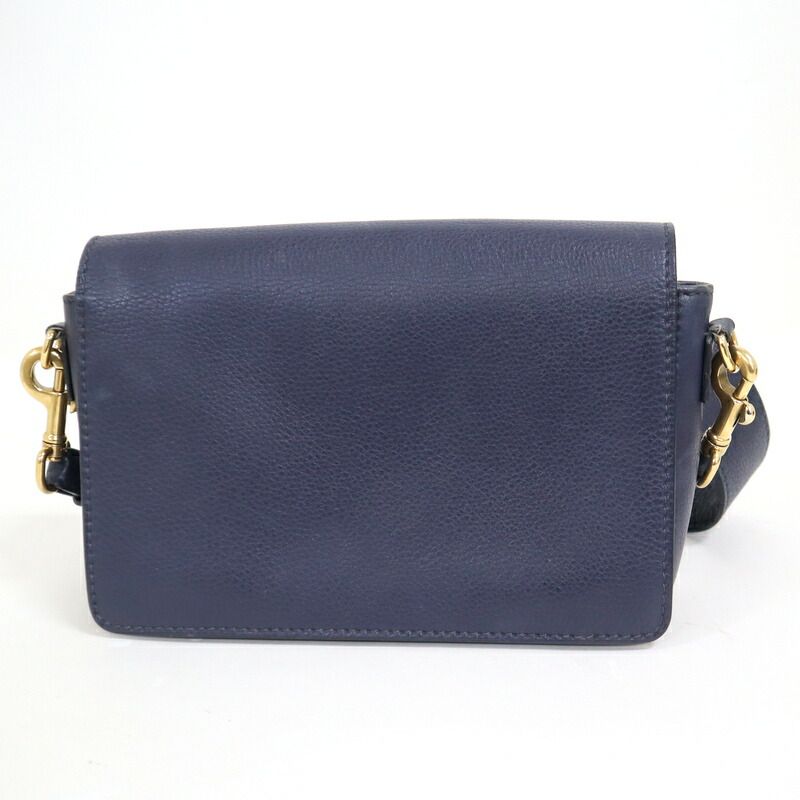 Dior Evolution Shoulder Bag Navy Gold Leather — view 2