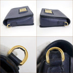 Dior Evolution Shoulder Bag Navy Gold Leather — view 4