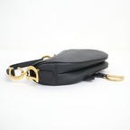 Dior Saddle Bag Mini Black Gold Calf Leather — view 4