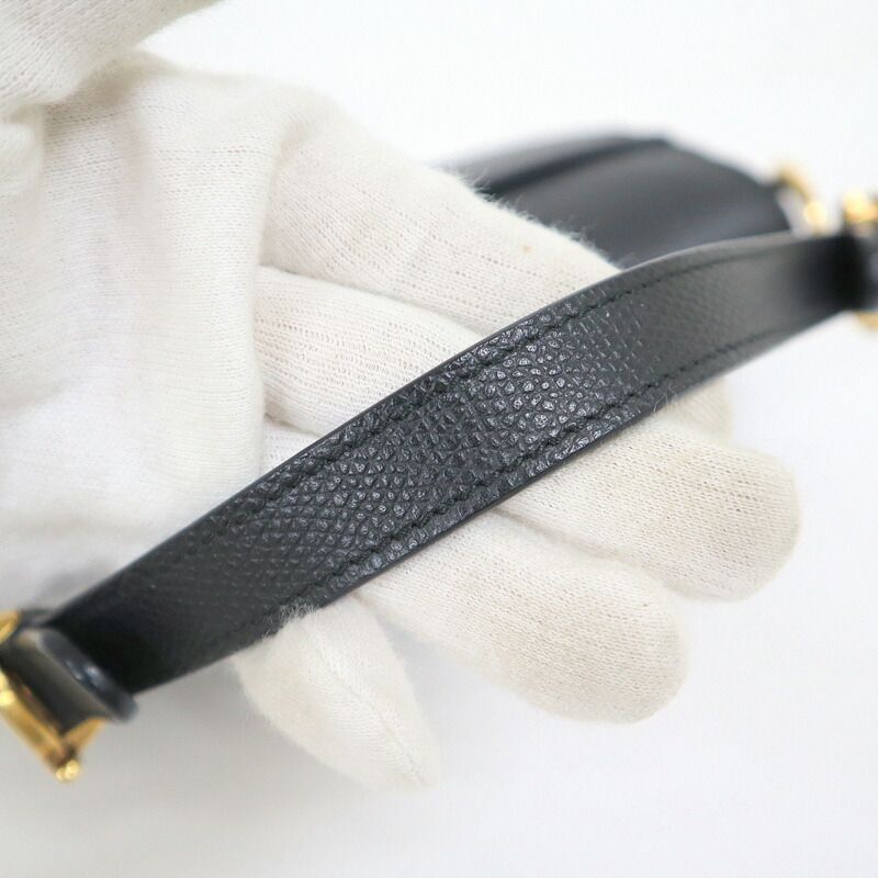 Dior Saddle Bag Mini Black Gold Calf Leather — view 6