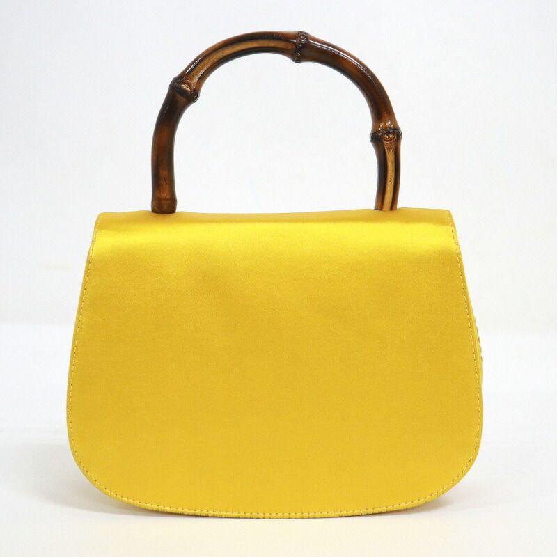 Gucci Bamboo Satin Shoulder Bag Gold — view 2