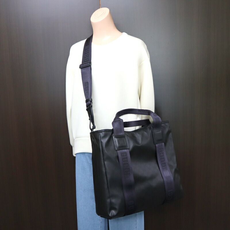 Gucci 2-Way Tote Matte Crystal GG Canvas Black — view 8