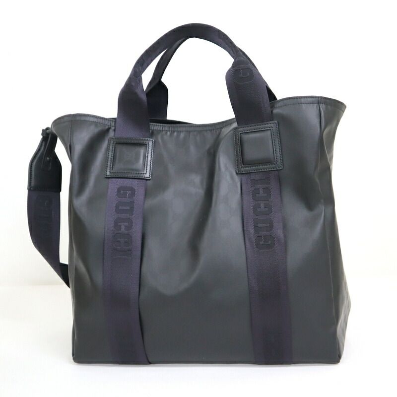 Gucci 2-Way Tote Matte Crystal GG Canvas Black — view 2