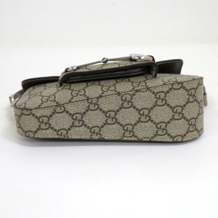 Gucci Horsebit Shoulder Bag GG Supreme Brown — view 4