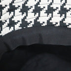 Dior Hat with Lace Decoration Houndstooth Pattern Polyester Black 58 — view 8