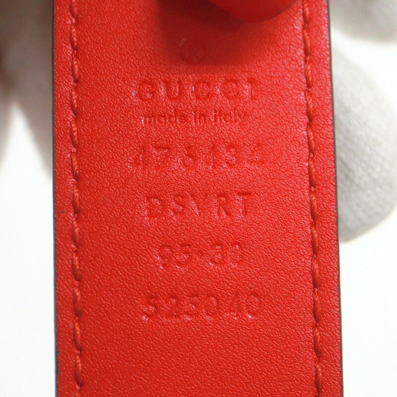 Gucci Waist Bag GG Marmont Red Vinte Gigold Leather — view 9