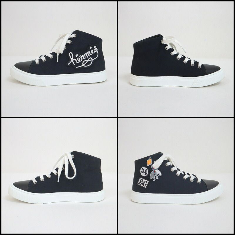 Hermes Iriko Sneakers Canvas Black 36 — view 5