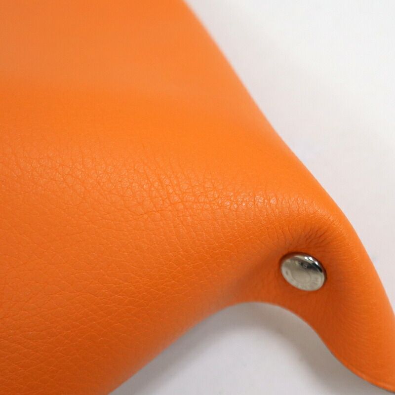 Hermes Vidoposh Midosuji Store Limited Orange Leather Shoulder Bag — view 6