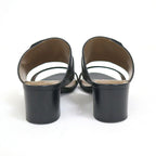 Hermes Ovacion Sandals Leather Black Silver 35 — view 5
