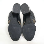 Hermes Ovacion Sandals Leather Black Silver 35 — view 3