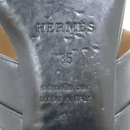 Hermes Ovacion Sandals Leather Black Silver 35 — view 8