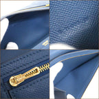 Hermes Bearn Souffle Verso Wallet Bicolor Veil Boss Folle Deep Blue Vale Bosphor — view 8