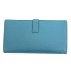 Hermes Bearn Souffle Verso Wallet Bicolor Veil Boss Folle Deep Blue Vale Bosphor — view 2