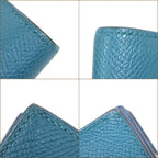 Hermes Bearn Souffle Verso Wallet Bicolor Veil Boss Folle Deep Blue Vale Bosphor — view 3