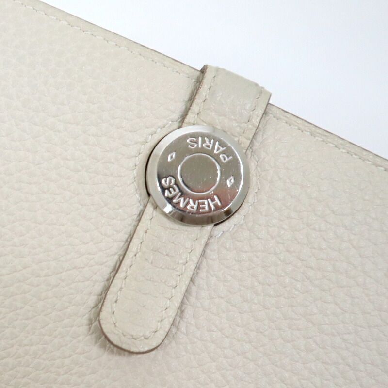 Hermes Dogon Duo GM Bifold Wallet Togo Cles Silver — view 2