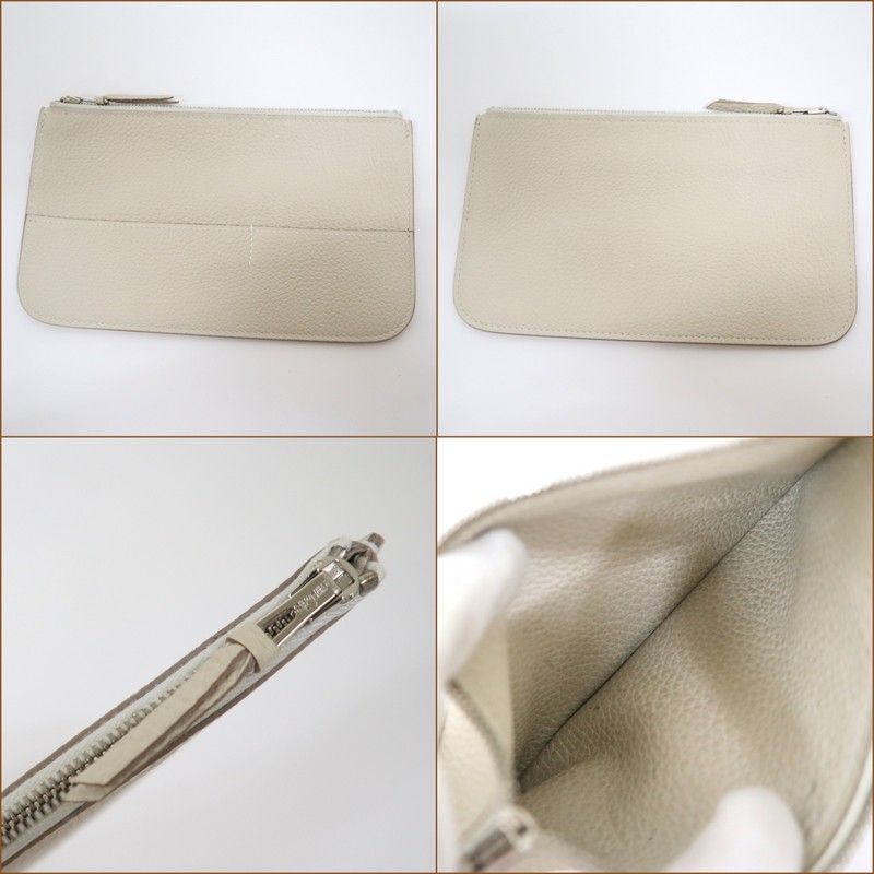 Hermes Dogon Duo GM Bifold Wallet Togo Cles Silver — view 9