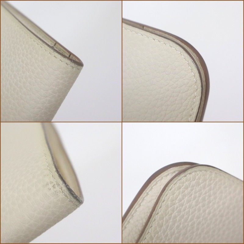 Hermes Dogon Duo GM Bifold Wallet Togo Cles Silver — view 4