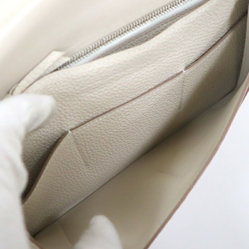 Hermes Dogon Duo GM Bifold Wallet Togo Cles Silver — view 7