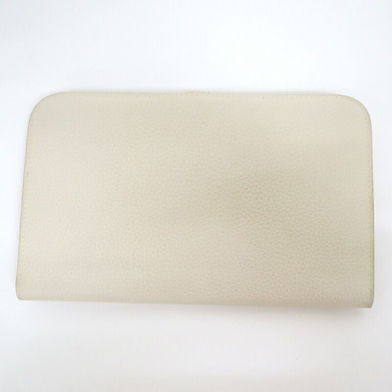 Hermes Dogon Duo GM Bifold Wallet Togo Cles Silver — view 3