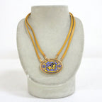 Hermes Enamel Leather Cord Choker Cavalry Yellow — view 7