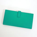 Hermes Bearn Souffle Bifold Wallet Epsom Vert Jade Silver — view 2