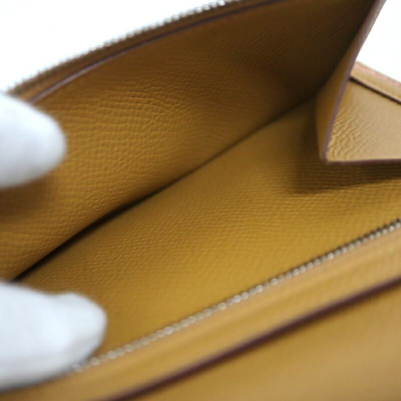 Hermes Bearn Souffle Verso Rose Confetti Gold Epsom Coin Purse — view 9