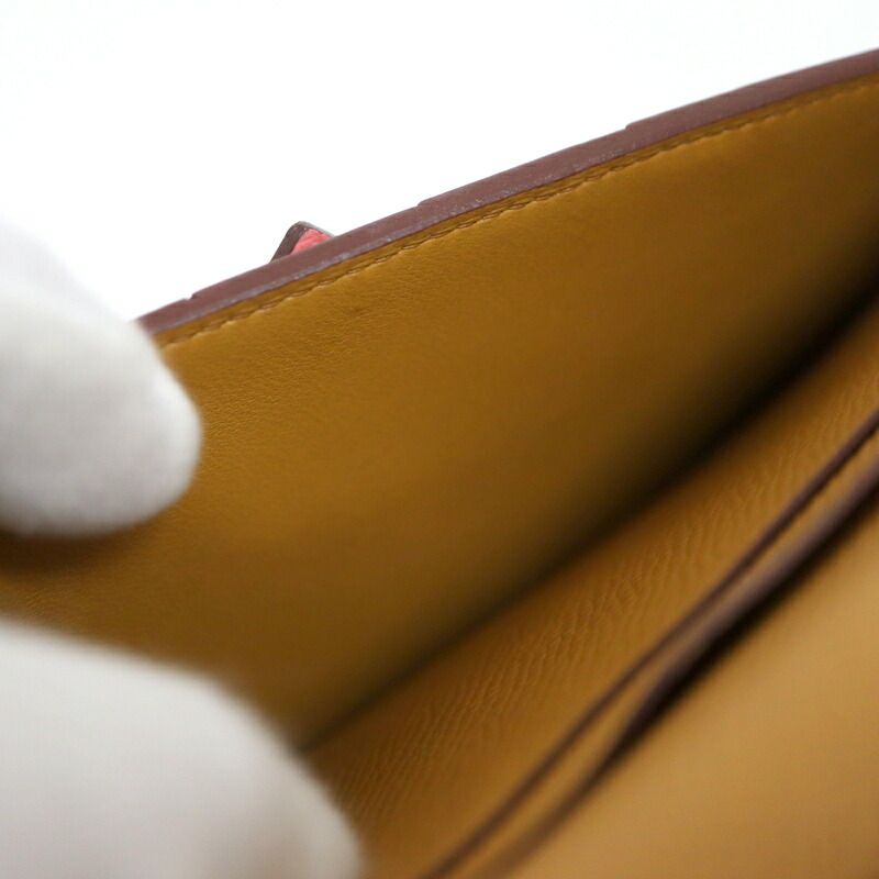 Hermes Bearn Souffle Verso Rose Confetti Gold Epsom Coin Purse — view 6
