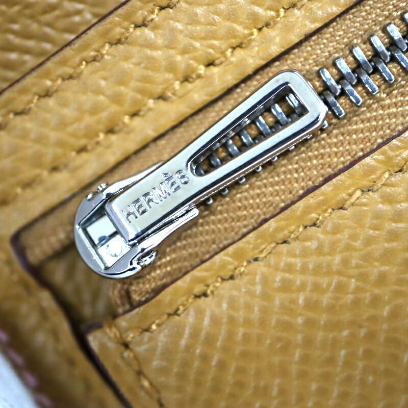 Hermes Bearn Souffle Verso Rose Confetti Gold Epsom Coin Purse — view 7