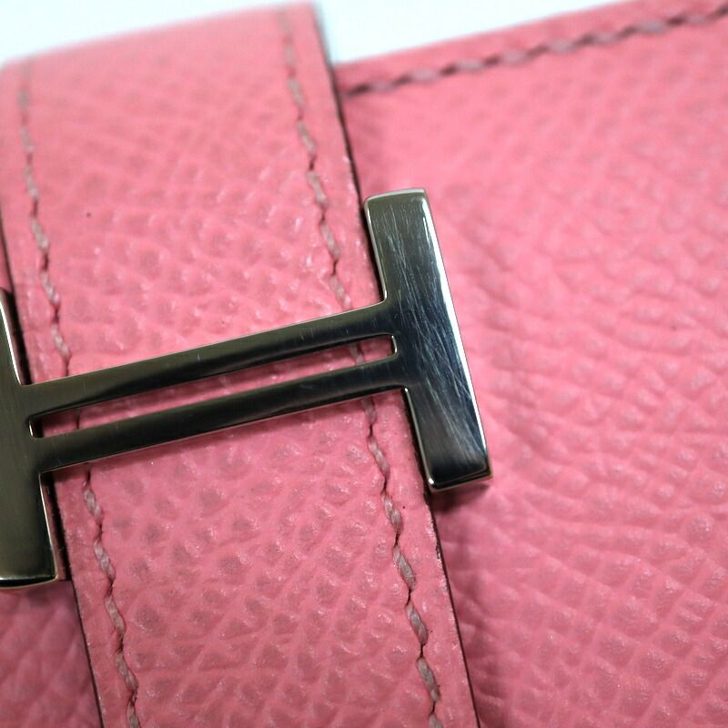 Hermes Bearn Souffle Verso Rose Confetti Gold Epsom Coin Purse — view 3