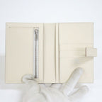 Hermes New-h Passant Compact Fold Wallet Cles Silver Epsom — view 4