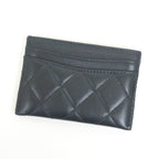 Chanel Card Case Quilted Black Lambskin — view 2