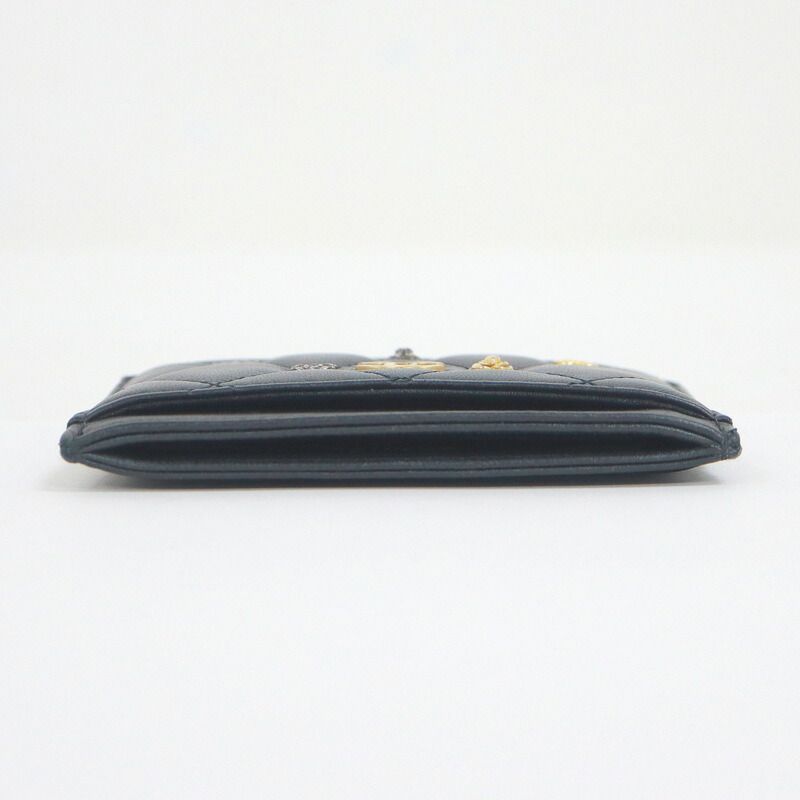Chanel Card Case Quilted Black Lambskin — view 3