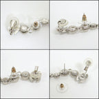 Chanel Earrings Silver Crystal — view 7