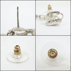 Chanel Earrings Silver Crystal — view 8