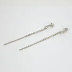 Chanel Earrings Silver Crystal — view 2