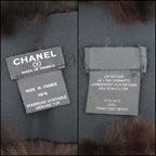 Chanel Lapinfa Scarf Brown Rabbitfa Silk — view 5