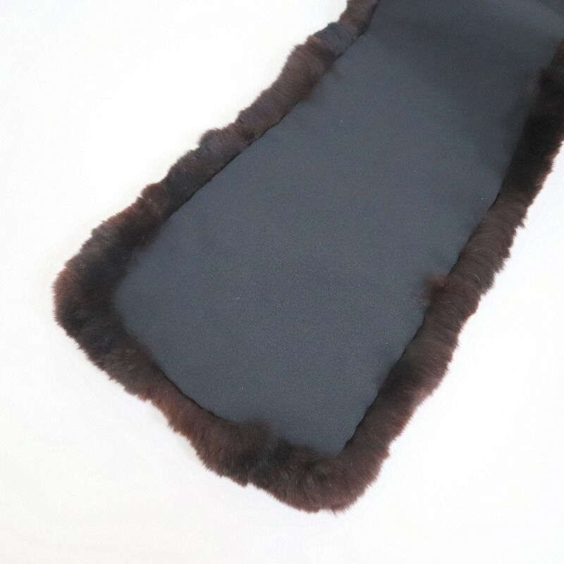 Chanel Lapinfa Scarf Brown Rabbitfa Silk — view 3