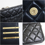 Chanel Quilted Chain Wallet 19 Lambskin Black Gold Silver — view 5