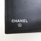 Chanel Trifold Wallet Quilted Black Silver Caviar Leather — view 7