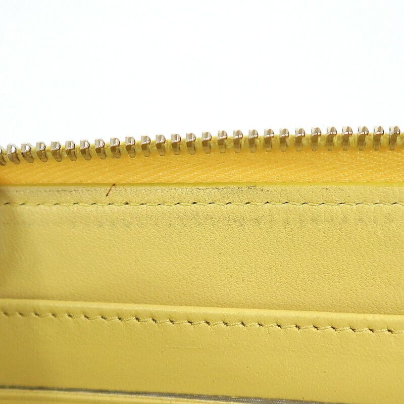 Chanel Zip Around Wallet Yellow Lambskin Digits — view 6