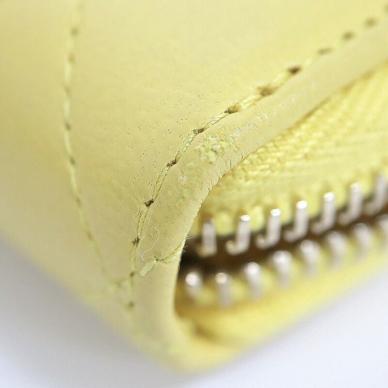 Chanel Zip Around Wallet Yellow Lambskin Digits — view 5