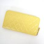 Chanel Zip Around Wallet Yellow Lambskin Digits — view 2