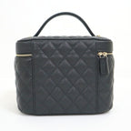Chanel Timeless Classic Vanity Bag Caviar Leather Black Gold Champagne — view 2