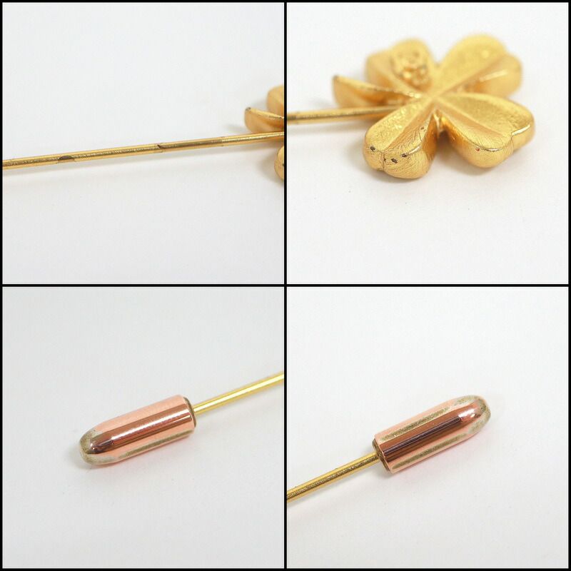 Chanel Pin Brooch Clover Gold — view 6